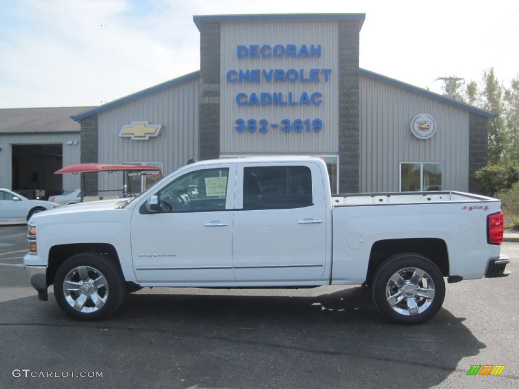 2014 Silverado 1500 LTZ Crew Cab 4x4 - Summit White / Cocoa/Dune photo #1
