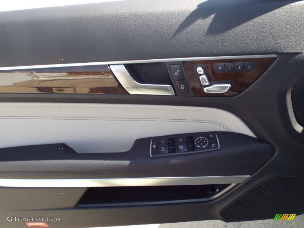 2014 Mercedes-Benz E 350 Coupe Gray/Dark Gray Door Panel Photo #86620210