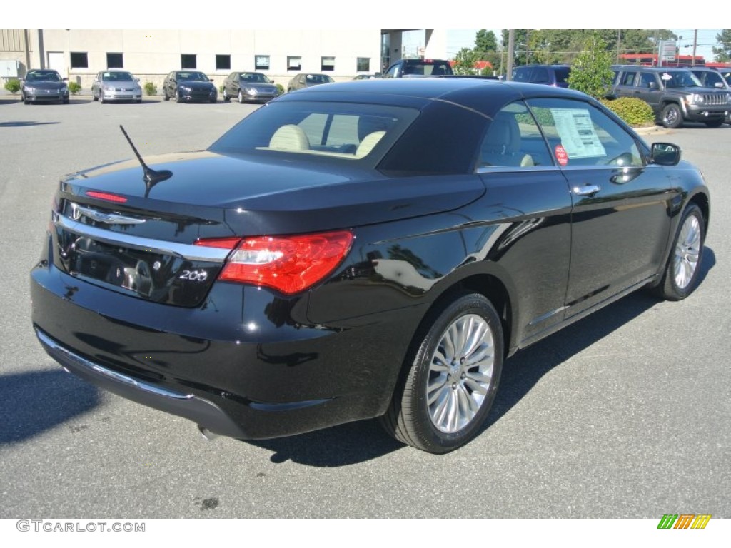 2014 200 Limited Convertible - Black Clear Coat / Black/Light Frost Beige photo #5