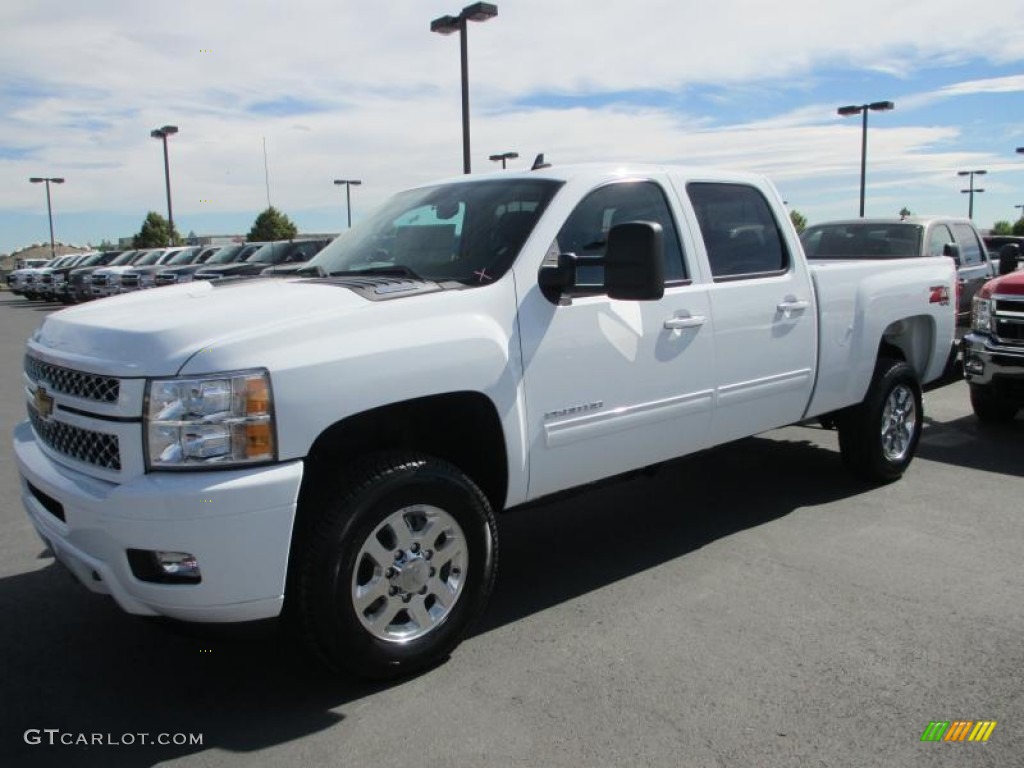 Summit White 2014 Chevrolet Silverado 2500HD LT Crew Cab 4x4 Exterior Photo #86620708
