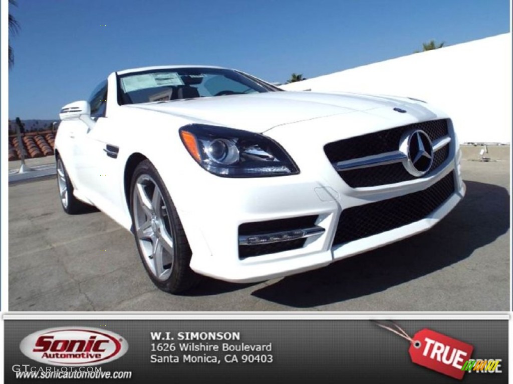 2014 SLK 250 Roadster - Polar White / Black photo #1