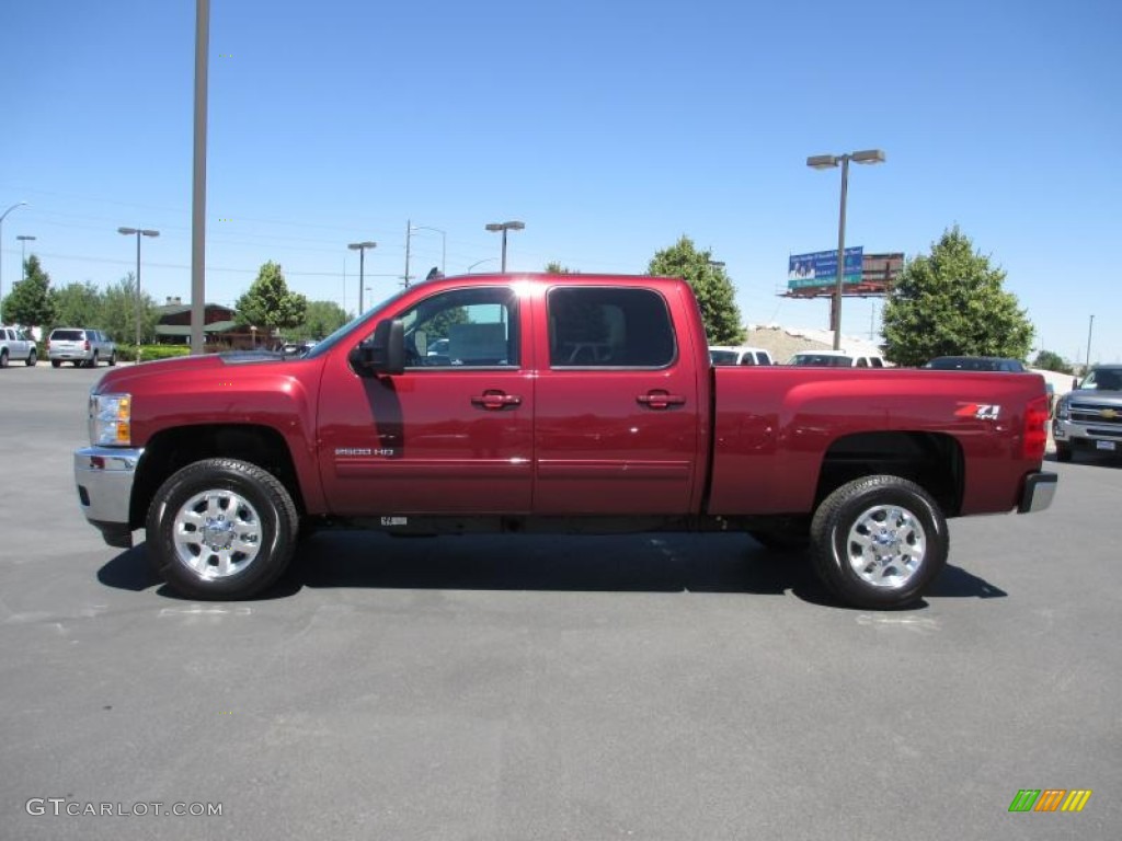 Deep Ruby Metallic 2014 Chevrolet Silverado 2500HD LTZ Crew Cab 4x4 Exterior Photo #86622673