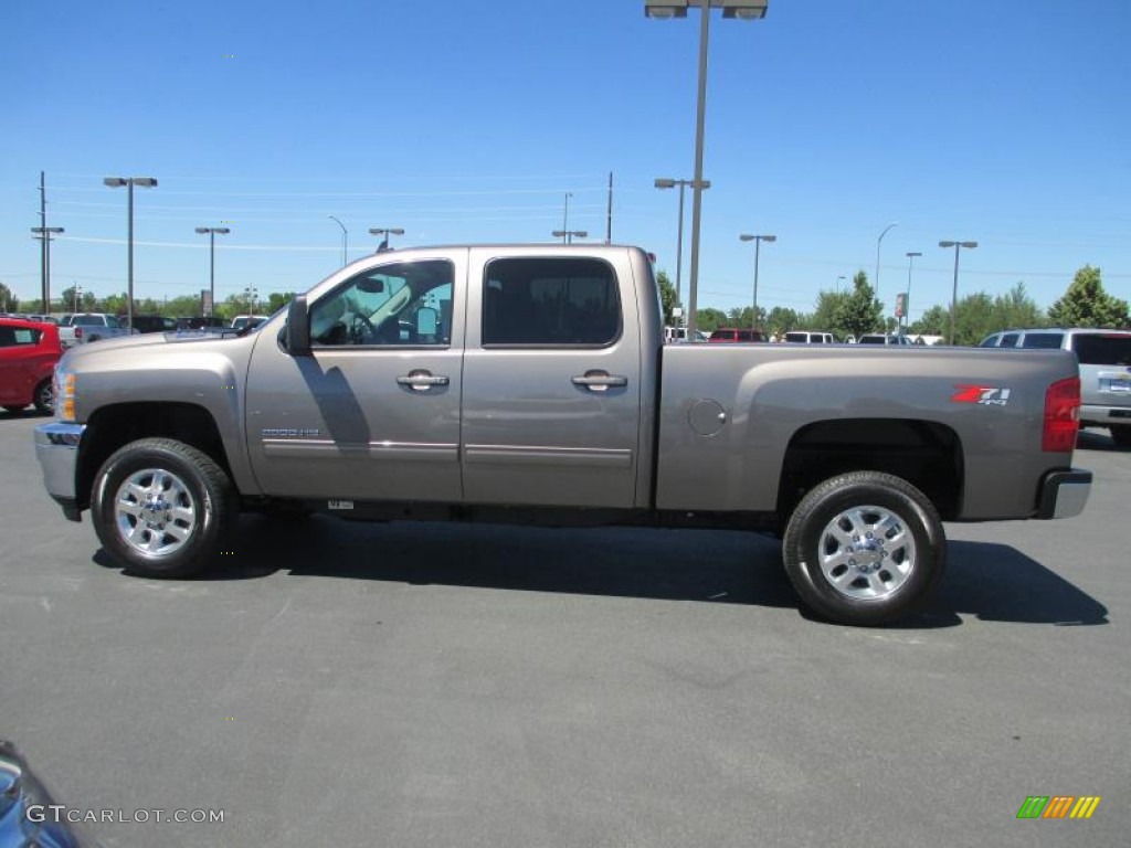 Mocha Steel Metallic 2014 Chevrolet Silverado 2500HD LTZ Crew Cab 4x4 Exterior Photo #86623168