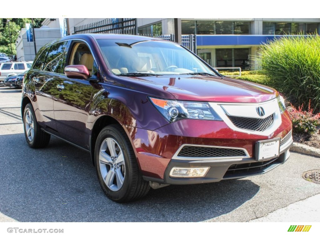 2012 MDX SH-AWD - Dark Cherry Pearl II / Parchment photo #1