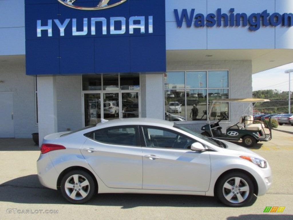 2012 Elantra GLS - Shimmering Silver / Gray photo #2