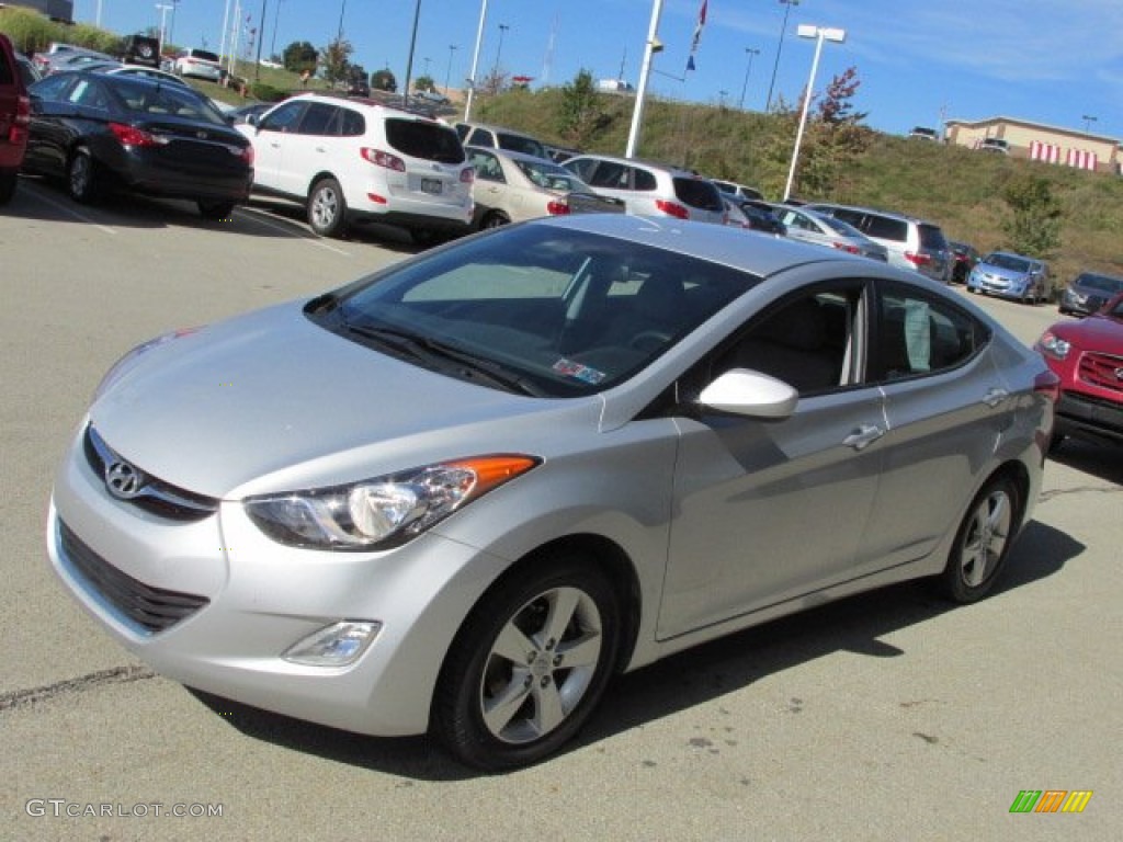 2012 Elantra GLS - Shimmering Silver / Gray photo #4