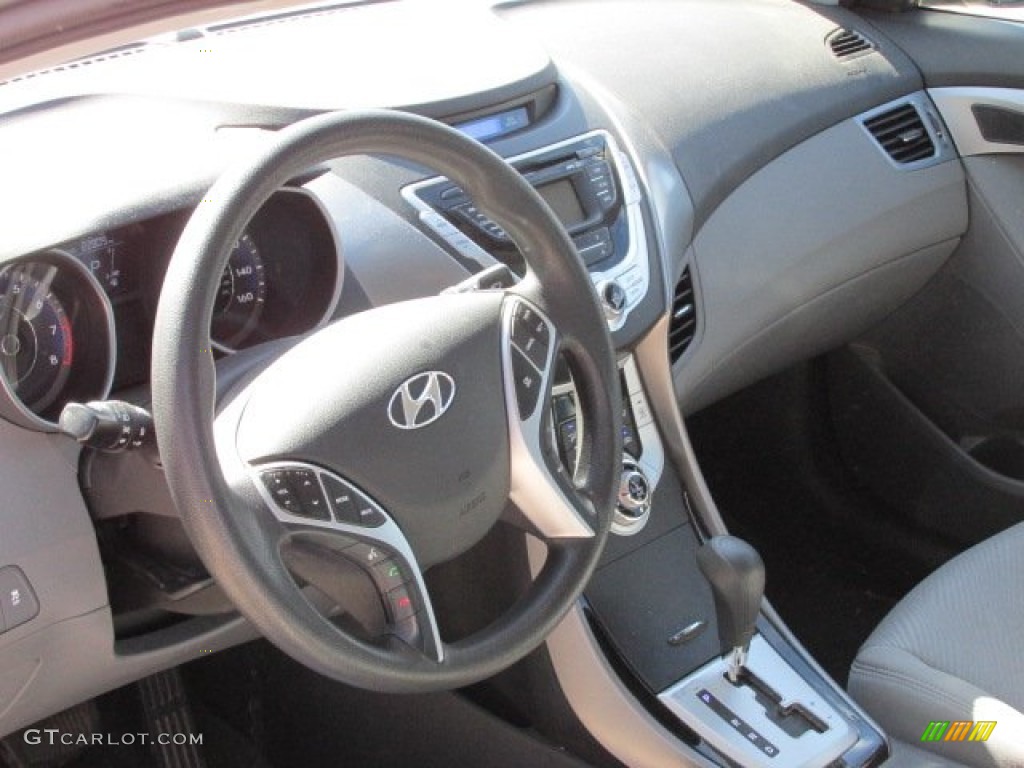 2012 Elantra GLS - Shimmering Silver / Gray photo #10