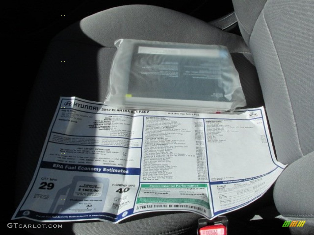 2012 Elantra GLS - Shimmering Silver / Gray photo #20