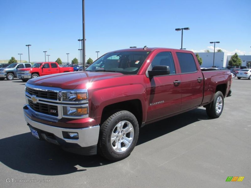 2014 Silverado 1500 LT Z71 Crew Cab 4x4 - Deep Ruby Metallic / Jet Black photo #2