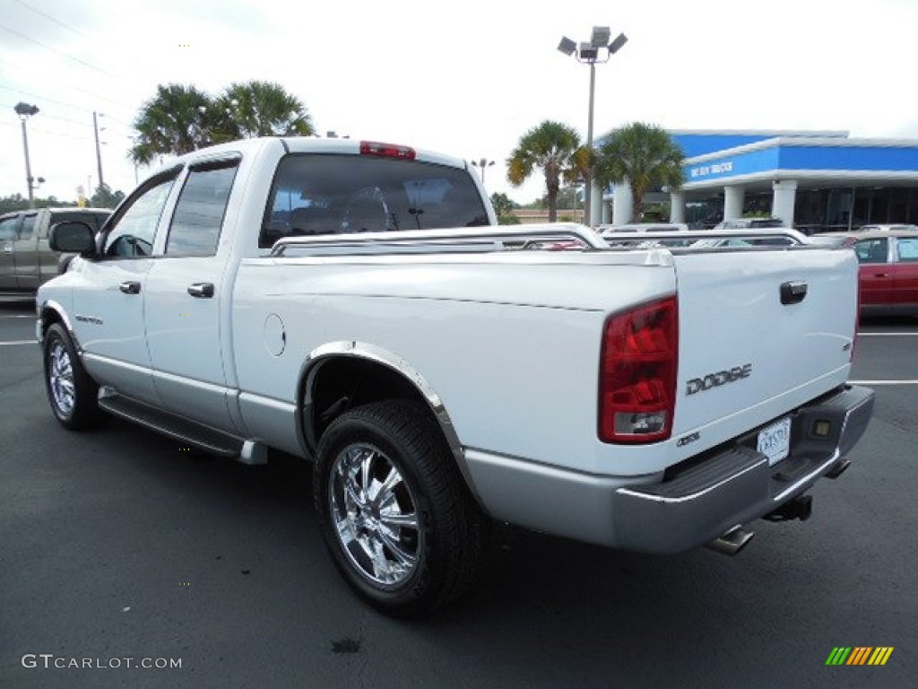 2004 Ram 1500 SLT Quad Cab - Bright White / Dark Slate Gray photo #3