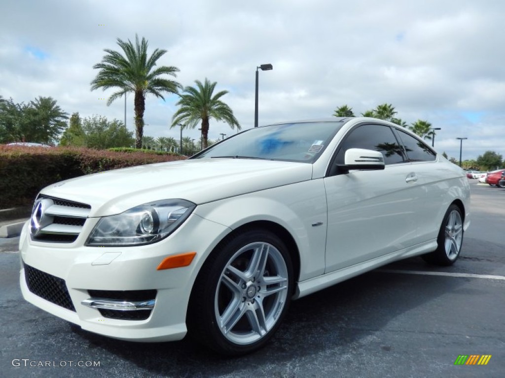 Arctic White 2012 Mercedes-Benz C 250 Coupe Exterior Photo #86628385