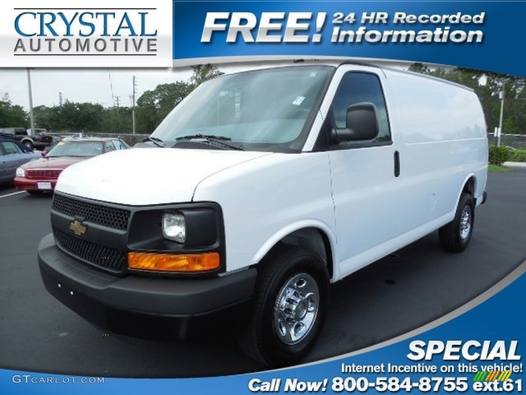 2013 Express 2500 Cargo Van - Summit White / Medium Pewter photo #1