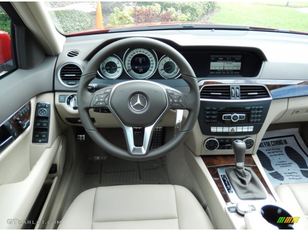2014 Mercedes-Benz C 250 Sport Almond/Mocha Dashboard Photo #86629570