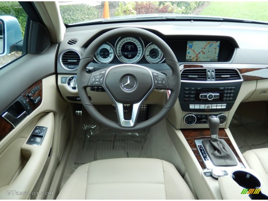 2014 Mercedes-Benz C 250 Coupe Almond/Mocha Dashboard Photo #86629891