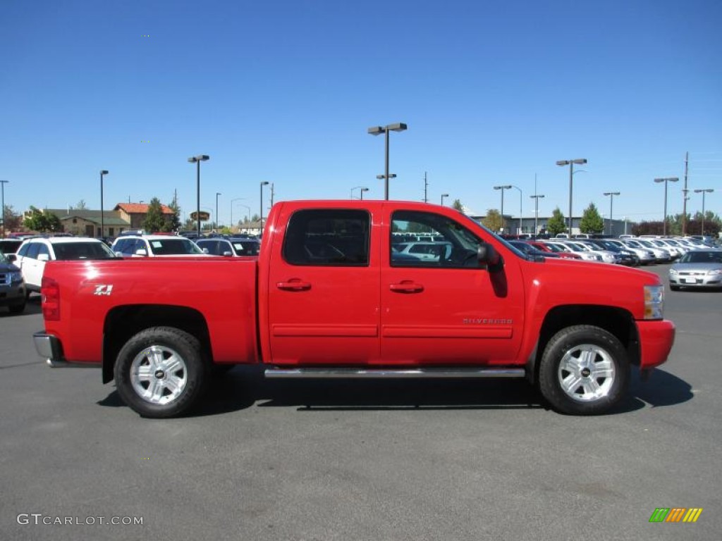 Victory Red 2010 Chevrolet Silverado 1500 LT Crew Cab 4x4 Exterior Photo #86630269