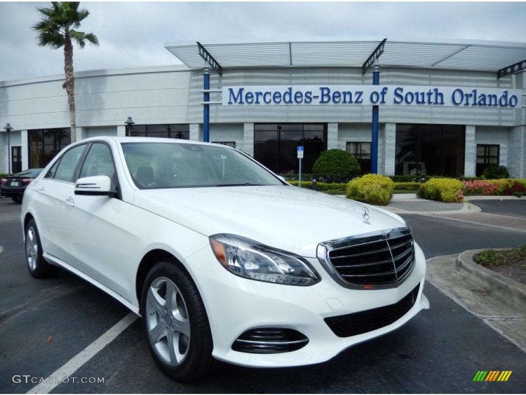 2014 E 350 Sedan - Polar White / Silk Beige/Espresso Brown photo #1