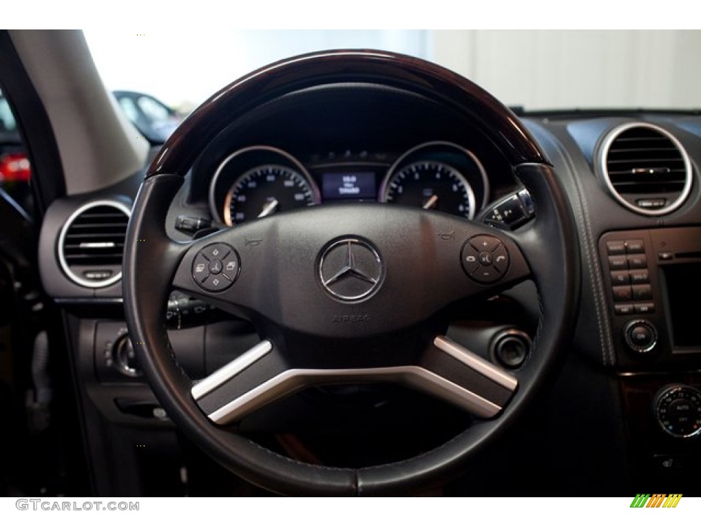 2010 Mercedes-Benz GL 450 4Matic Black Steering Wheel Photo #86631398