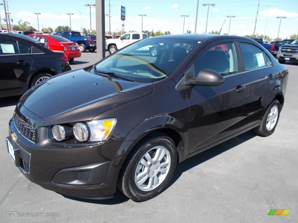 Mocha Bronze Metallic 2014 Chevrolet Sonic LT Sedan Exterior Photo #86631436