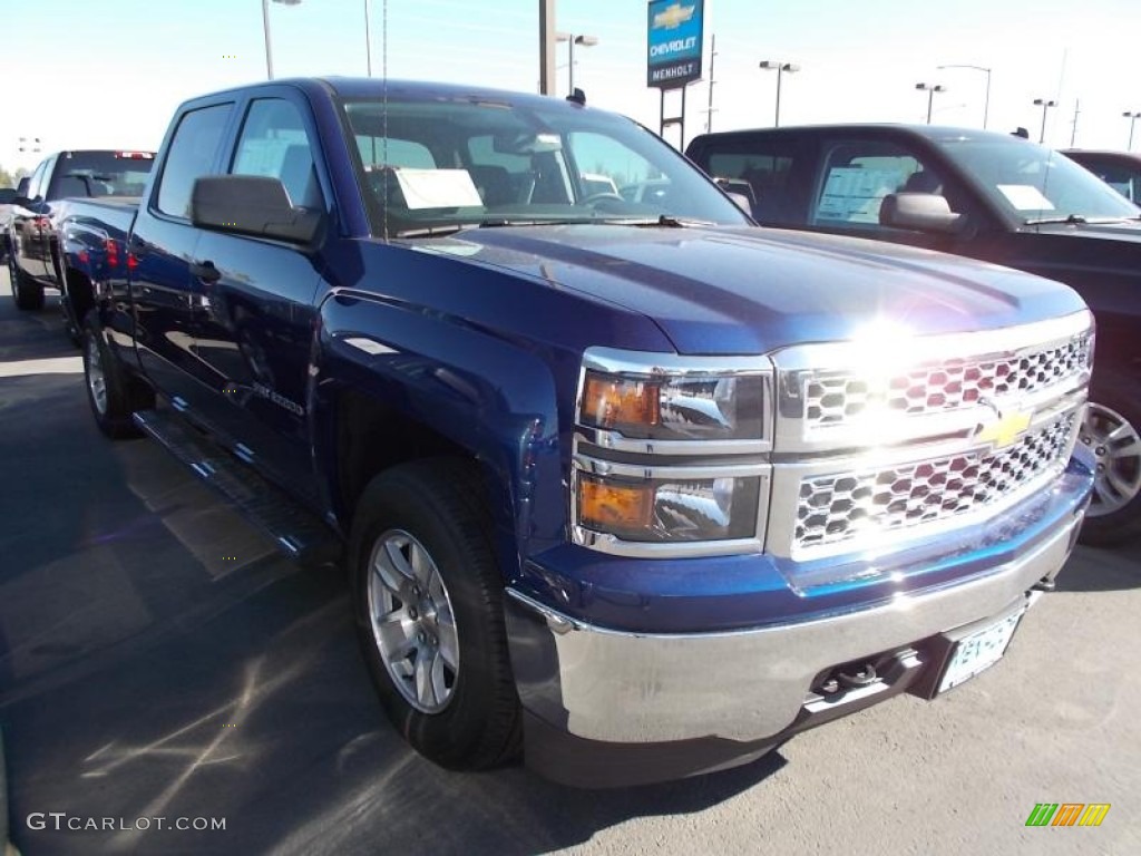 2014 Silverado 1500 LT Crew Cab 4x4 - Blue Topaz Metallic / Jet Black photo #1