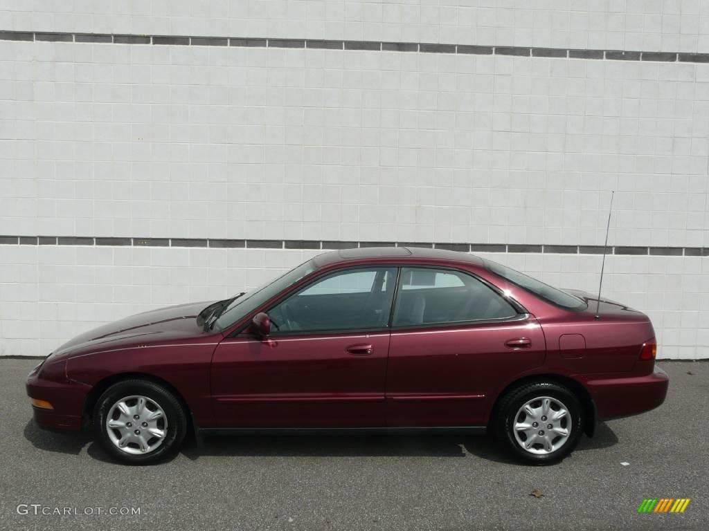 1996 Integra LS Sedan - Matador Red Pearl Metallic / Gray photo #1