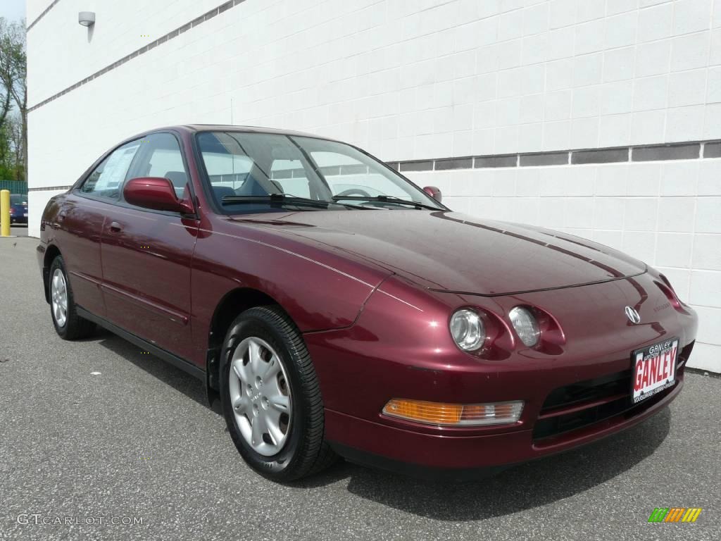 1996 Integra LS Sedan - Matador Red Pearl Metallic / Gray photo #2