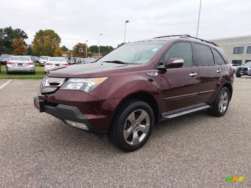 2007 MDX Sport - Dark Cherry Red Pearl / Parchment photo #2