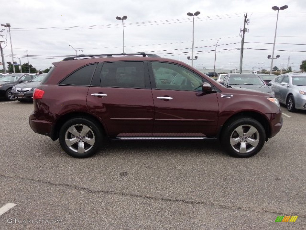 2007 MDX Sport - Dark Cherry Red Pearl / Parchment photo #7