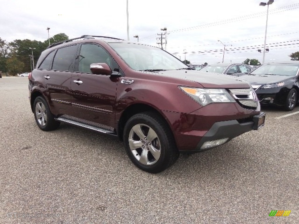 2007 MDX Sport - Dark Cherry Red Pearl / Parchment photo #8