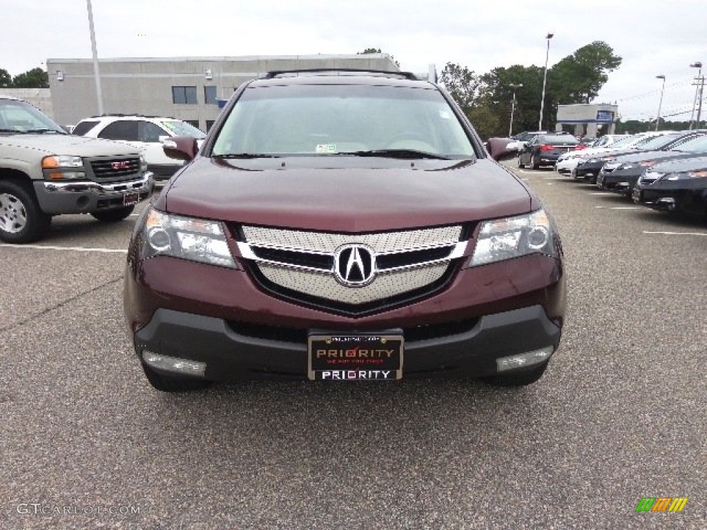 2007 MDX Sport - Dark Cherry Red Pearl / Parchment photo #10