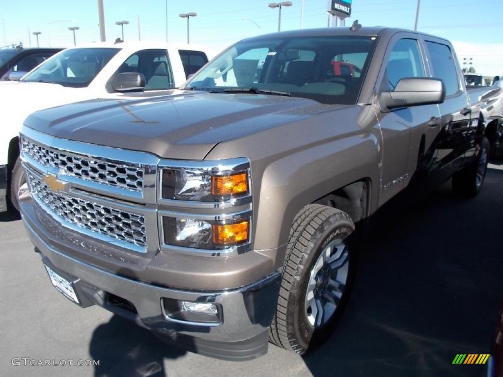 2014 Silverado 1500 LT Crew Cab 4x4 - Brownstone Metallic / Jet Black photo #3