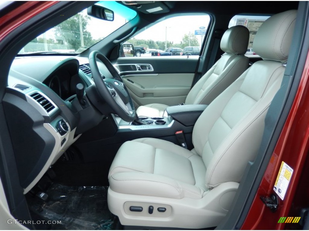Medium Light Stone Interior 2014 Ford Explorer XLT Photo #86634859