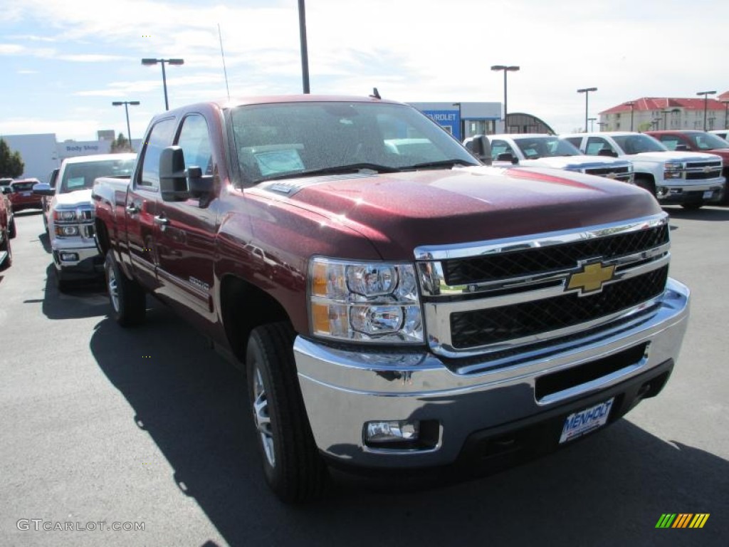 2014 Silverado 2500HD LT Crew Cab 4x4 - Deep Ruby Metallic / Ebony photo #1