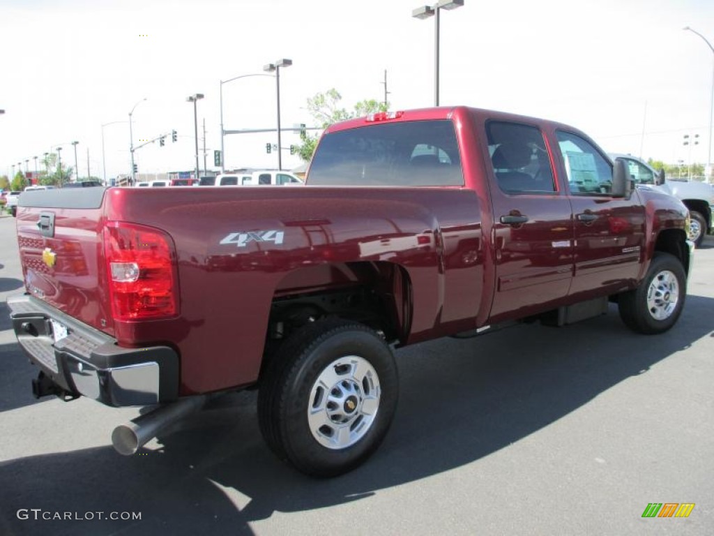 Deep Ruby Metallic 2014 Chevrolet Silverado 2500HD LT Crew Cab 4x4 Exterior Photo #86635621