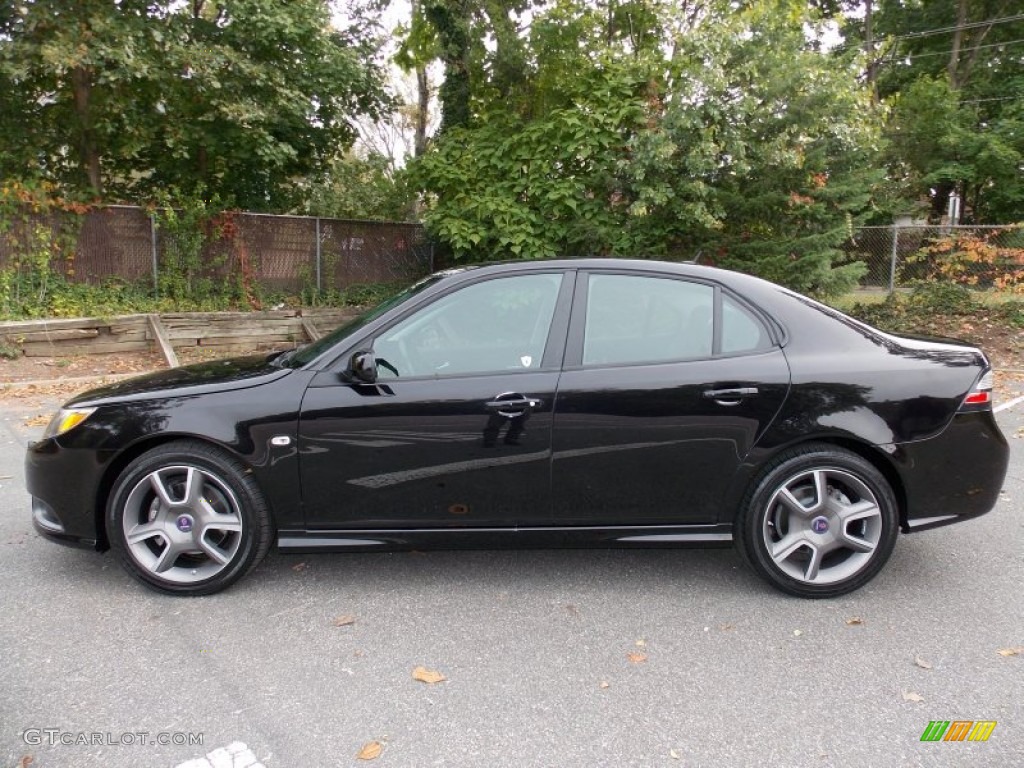 Jet Black Metallic 2010 Saab 9-3 Aero Sport Sedan XWD Exterior Photo #86636264