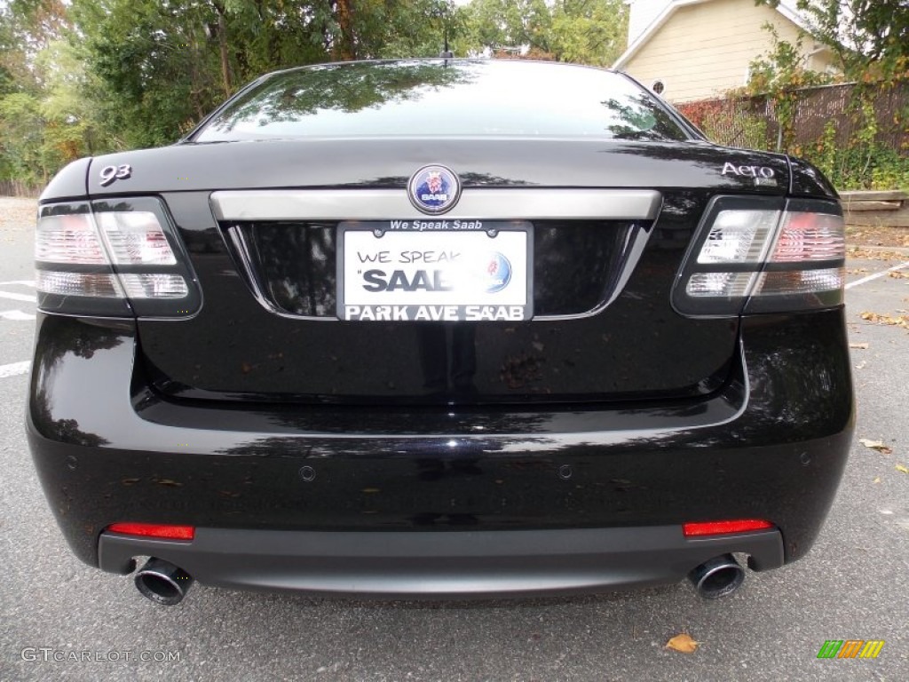 2010 9-3 Aero Sport Sedan XWD - Jet Black Metallic / Black photo #4