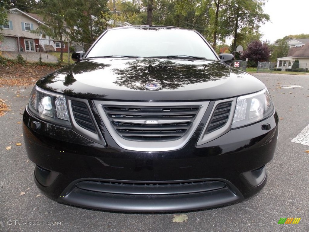 2010 9-3 Aero Sport Sedan XWD - Jet Black Metallic / Black photo #8