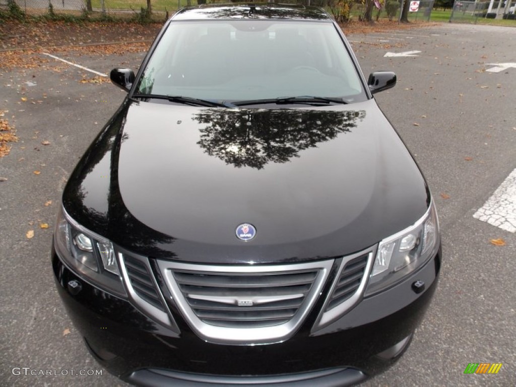 2010 9-3 Aero Sport Sedan XWD - Jet Black Metallic / Black photo #9