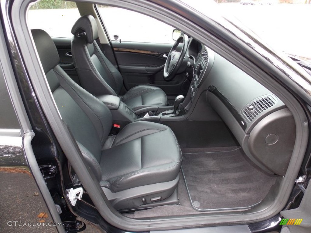 Black Interior 2010 Saab 9-3 Aero Sport Sedan XWD Photo #86636797