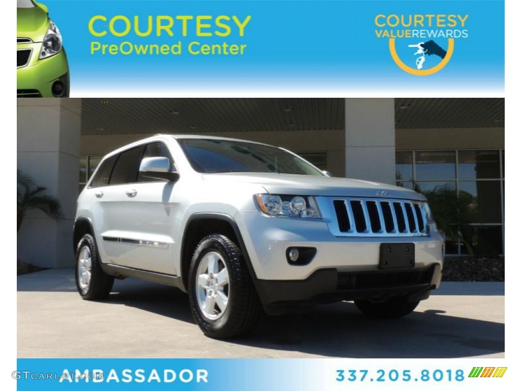 2012 Grand Cherokee Laredo 4x4 - Bright Silver Metallic / Black photo #1