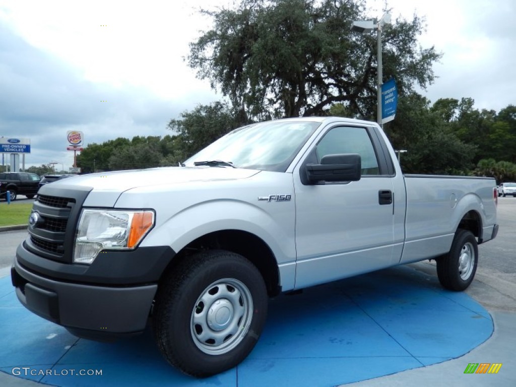 2013 F150 XL Regular Cab - Ingot Silver Metallic / Steel Gray photo #1