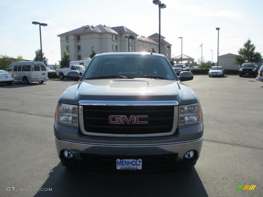 2008 Sierra 1500 SLT Extended Cab 4x4 - Steel Gray Metallic / Ebony photo #8