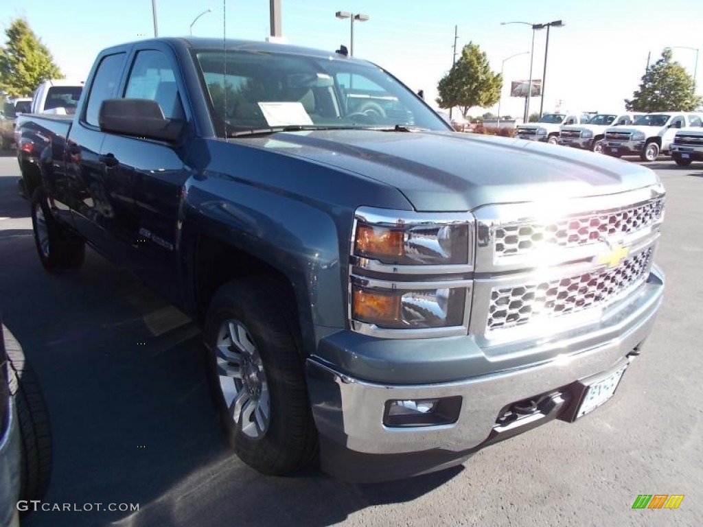2014 Silverado 1500 LT Double Cab 4x4 - Blue Granite Metallic / Jet Black photo #1