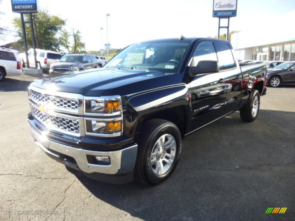 2014 Silverado 1500 LT Double Cab 4x4 - Black / Jet Black photo #3