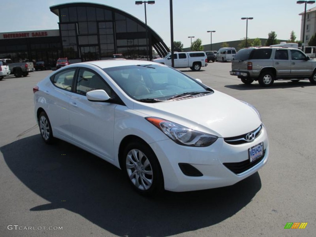2012 Elantra GLS - Shimmering White / Beige photo #1