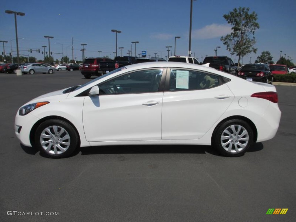 2012 Elantra GLS - Shimmering White / Beige photo #3