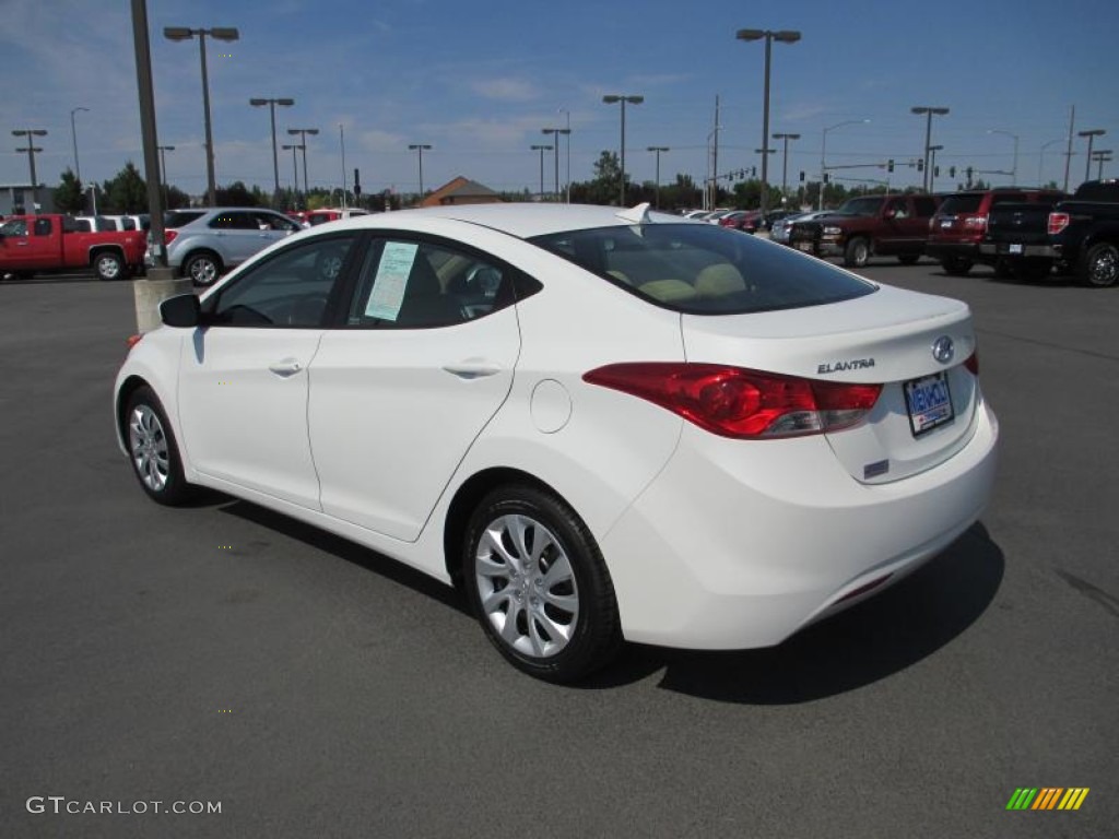 2012 Elantra GLS - Shimmering White / Beige photo #4