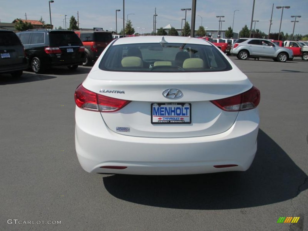 2012 Elantra GLS - Shimmering White / Beige photo #5