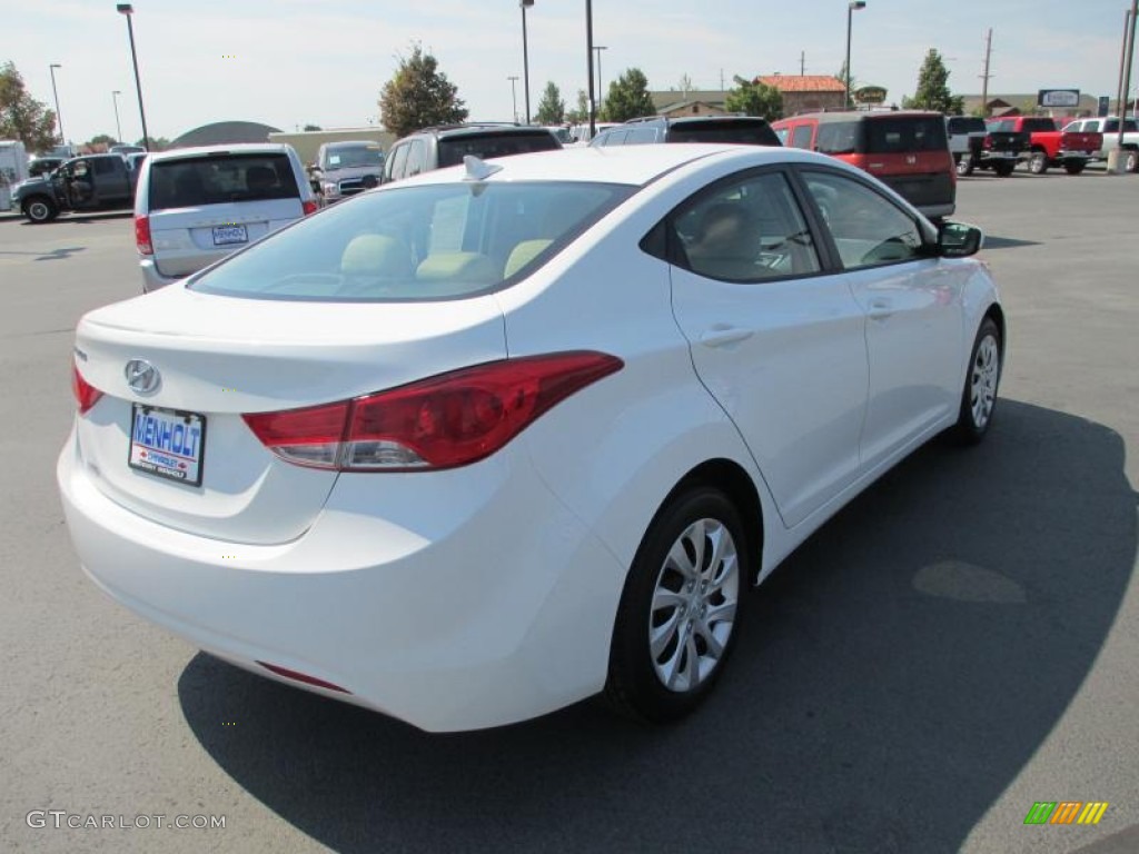 2012 Elantra GLS - Shimmering White / Beige photo #6