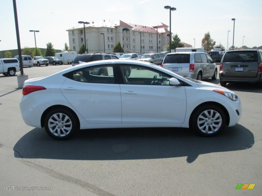 2012 Elantra GLS - Shimmering White / Beige photo #7