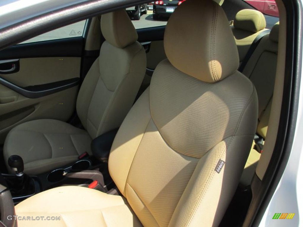 2012 Elantra GLS - Shimmering White / Beige photo #10